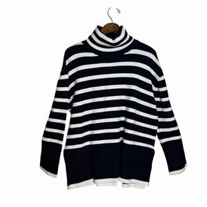 Black and White Striped Turtleneck Sweater BTFBM Womens M Ribbed NEW WITH TAGS